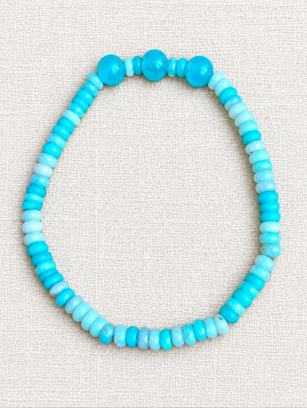 Amazonite Beaded Stretch Bracelet | Handmade